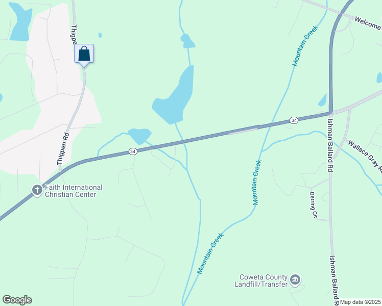 map of restaurants, bars, coffee shops, grocery stores, and more near 840 Georgia 34 in Newnan