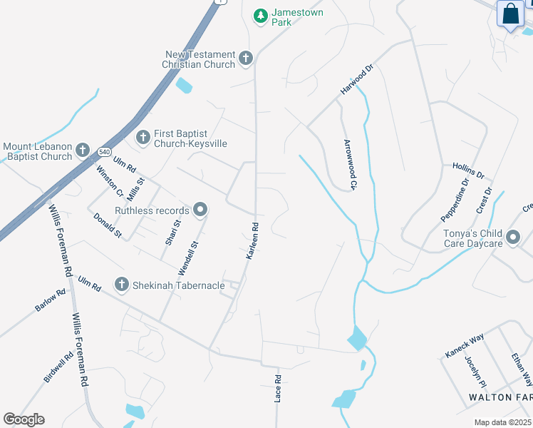 map of restaurants, bars, coffee shops, grocery stores, and more near 3904 Thornhill Drive in Hephzibah