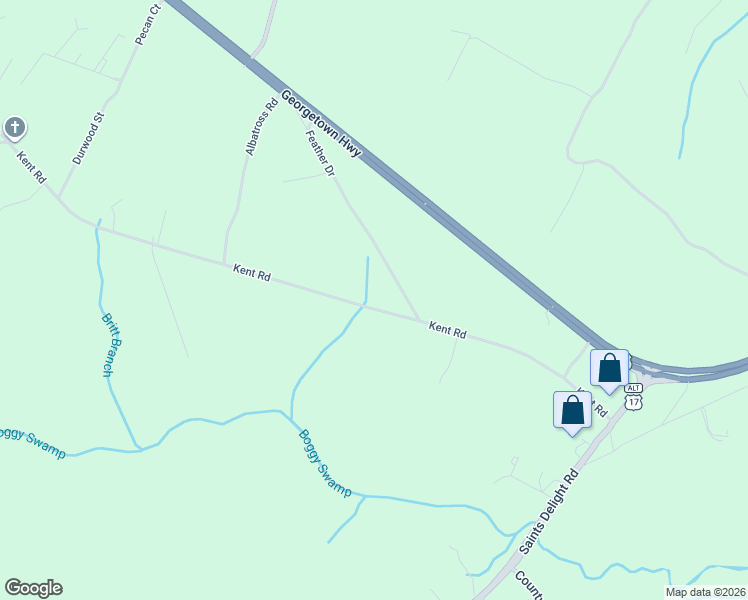 map of restaurants, bars, coffee shops, grocery stores, and more near 600 Kent Road in Georgetown