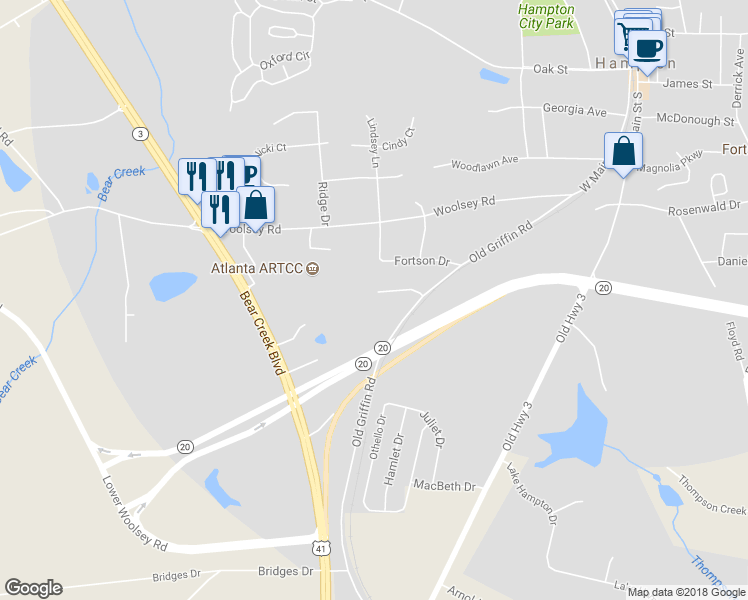 map of restaurants, bars, coffee shops, grocery stores, and more near 12 Bonnie Glen Lane in Hampton