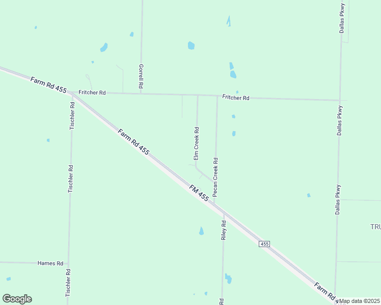map of restaurants, bars, coffee shops, grocery stores, and more near 12105 Elm Creek Road in Pilot Point