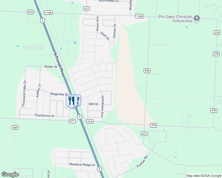 map of restaurants, bars, coffee shops, grocery stores, and more near 2900 Parker Road in Anna