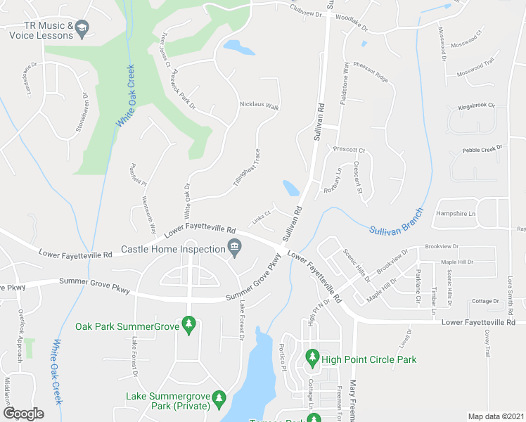 map of restaurants, bars, coffee shops, grocery stores, and more near 45 Links Court in Newnan