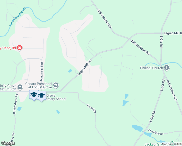 map of restaurants, bars, coffee shops, grocery stores, and more near 1013 Butterfly Cove Way in Locust Grove