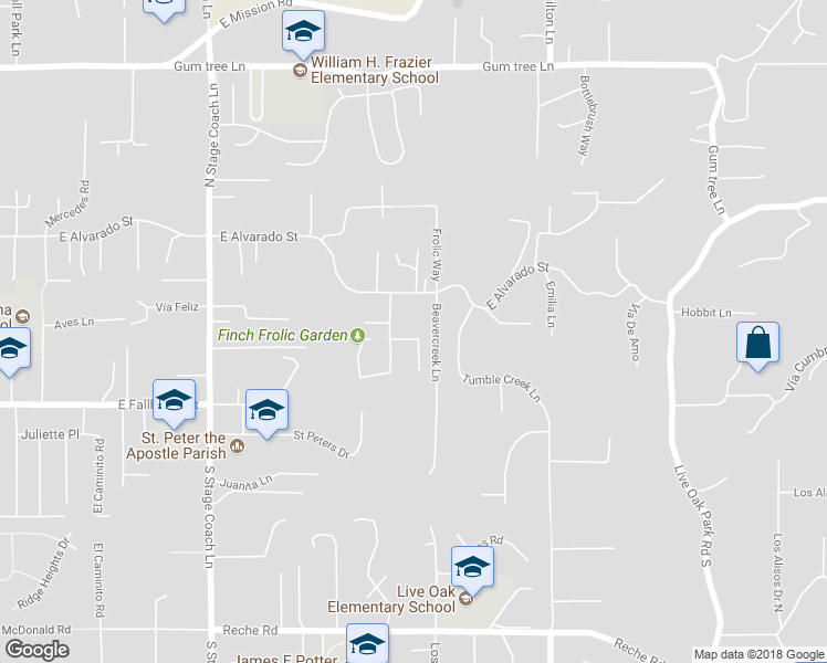 map of restaurants, bars, coffee shops, grocery stores, and more near 2026 Tudor Lane in Fallbrook
