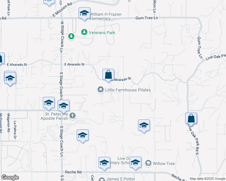 map of restaurants, bars, coffee shops, grocery stores, and more near 218 Vista Del Indio in Fallbrook