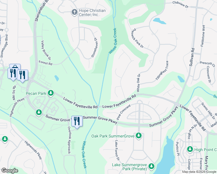 map of restaurants, bars, coffee shops, grocery stores, and more near 45 Crooked Stick Walk in Newnan