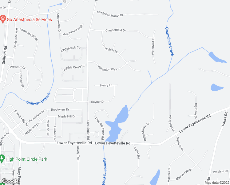 map of restaurants, bars, coffee shops, grocery stores, and more near 123 Rayner Drive in Newnan