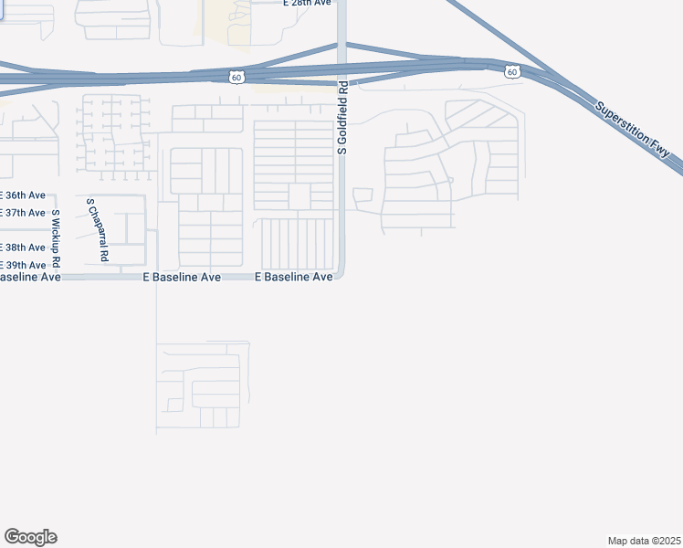 map of restaurants, bars, coffee shops, grocery stores, and more near 5020 South Goldfield Road in Apache Junction