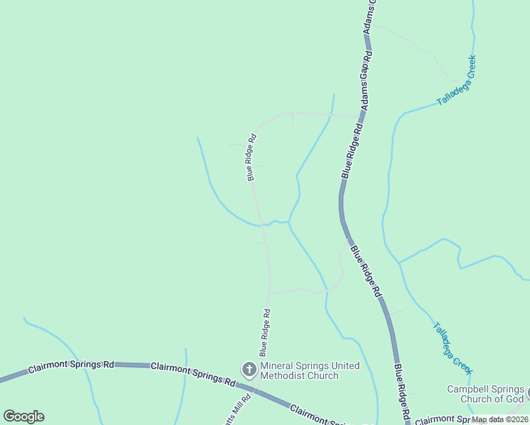 map of restaurants, bars, coffee shops, grocery stores, and more near 1809 Blue Ridge Road in Lineville