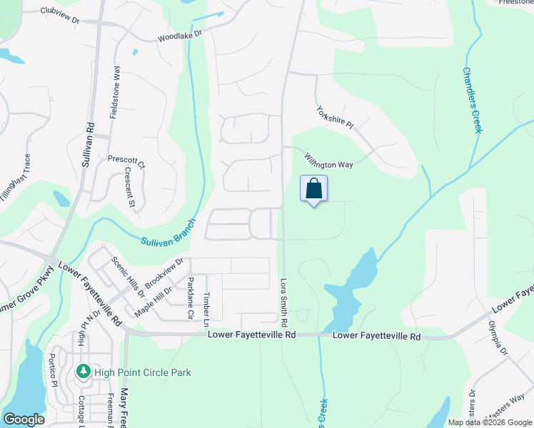 map of restaurants, bars, coffee shops, grocery stores, and more near 108 Vista Bella Way in Newnan