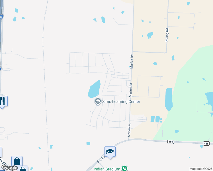 map of restaurants, bars, coffee shops, grocery stores, and more near 4115 Bridle Path Lane in Sanger