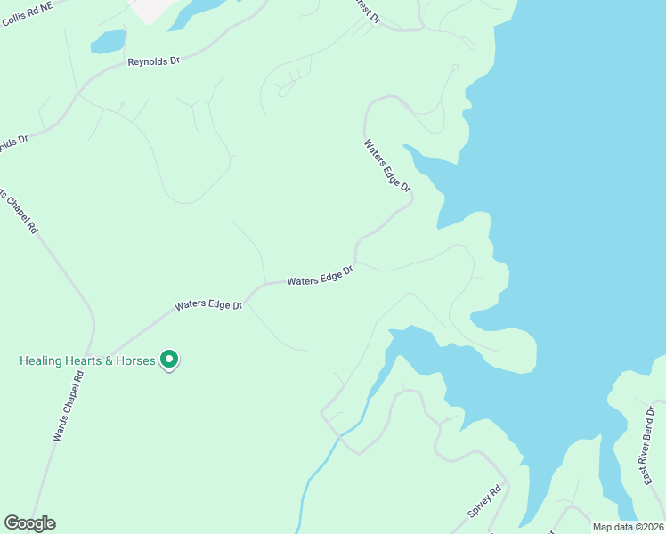 map of restaurants, bars, coffee shops, grocery stores, and more near 110 Waters Edge Drive in Eatonton