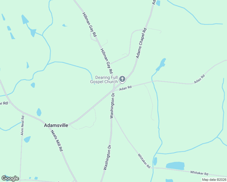 map of restaurants, bars, coffee shops, grocery stores, and more near 4604 Washington Drive in Dearing
