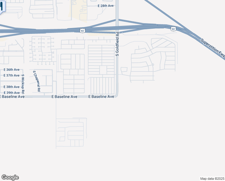 map of restaurants, bars, coffee shops, grocery stores, and more near 3710 South Goldfield Road in Apache Junction