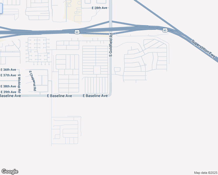 map of restaurants, bars, coffee shops, grocery stores, and more near 3710 South Goldfield Road in Apache Junction
