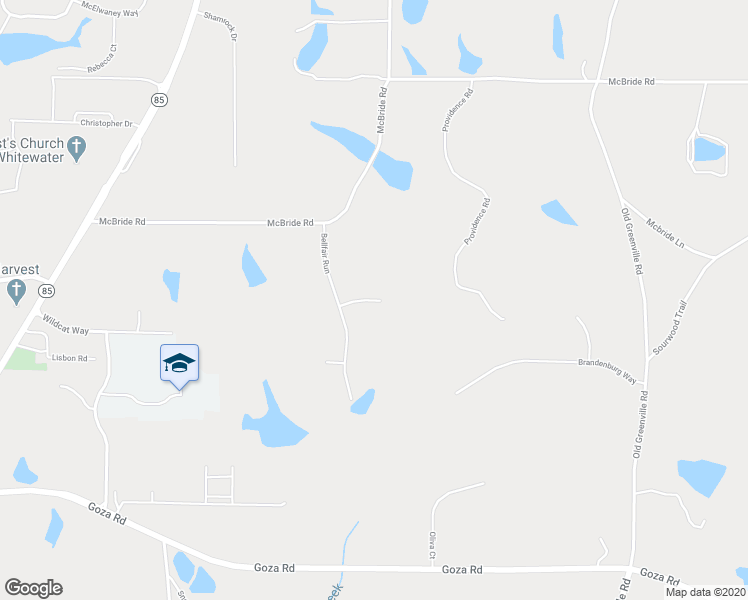 map of restaurants, bars, coffee shops, grocery stores, and more near 125 Broad Meadows Lane in Fayetteville