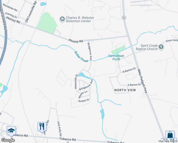 map of restaurants, bars, coffee shops, grocery stores, and more near 2628 Bridgeover Avenue in Augusta