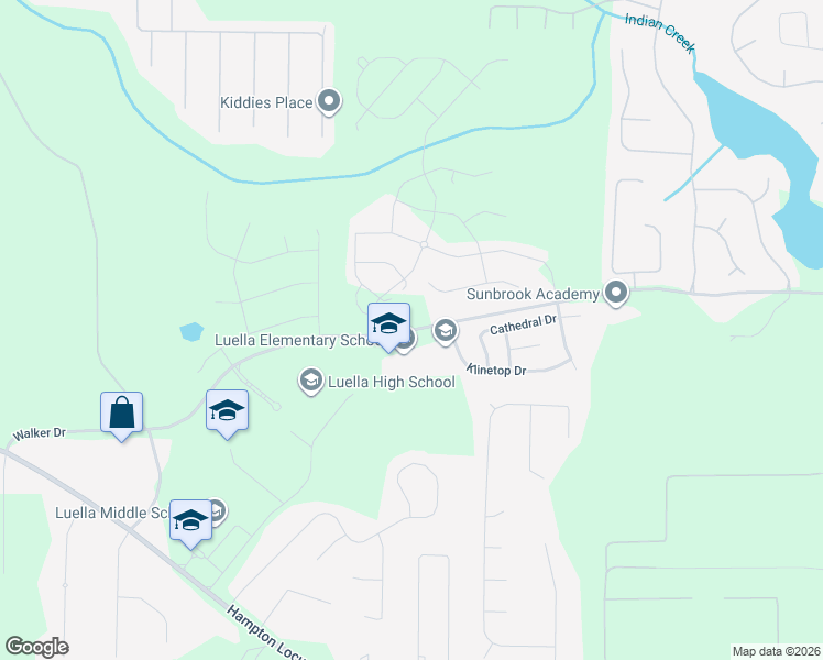map of restaurants, bars, coffee shops, grocery stores, and more near 483 Walker Drive in Locust Grove