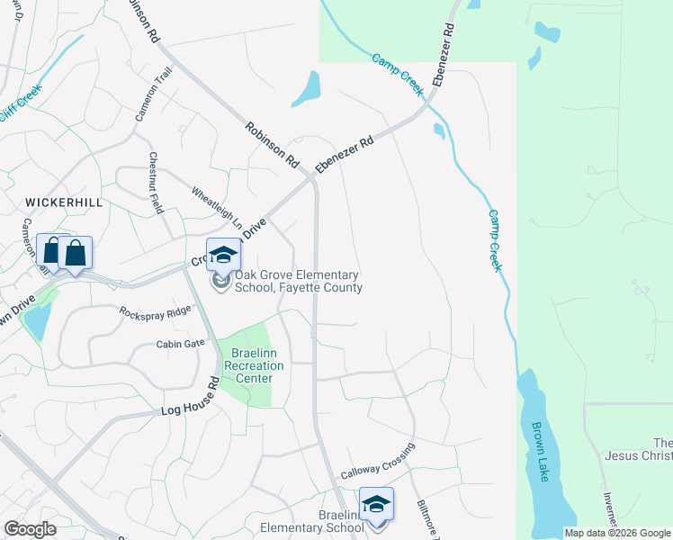 map of restaurants, bars, coffee shops, grocery stores, and more near 118 Meadowlark Trce in Peachtree City