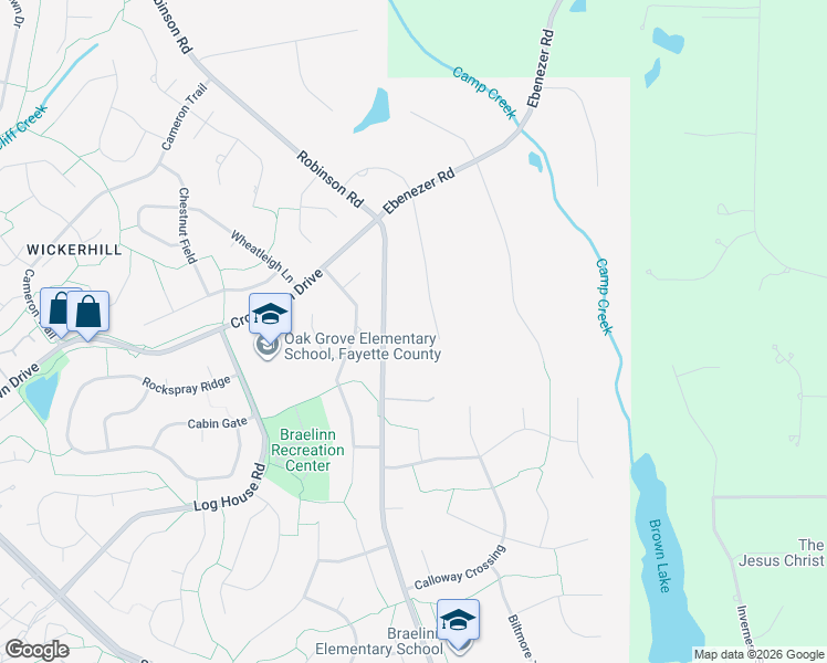 map of restaurants, bars, coffee shops, grocery stores, and more near 118 Meadowlark Trce in Peachtree City