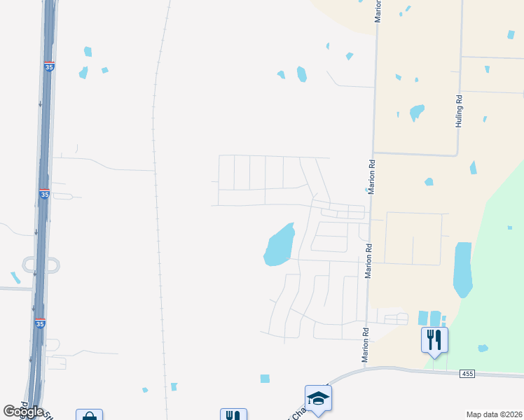 map of restaurants, bars, coffee shops, grocery stores, and more near 4126 Bridle Path Lane in Sanger