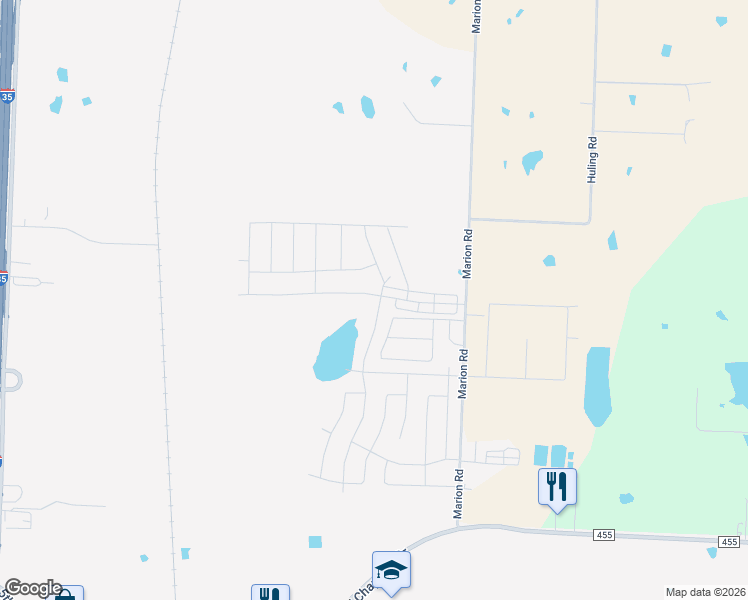 map of restaurants, bars, coffee shops, grocery stores, and more near 4126 Bridle Path Lane in Sanger