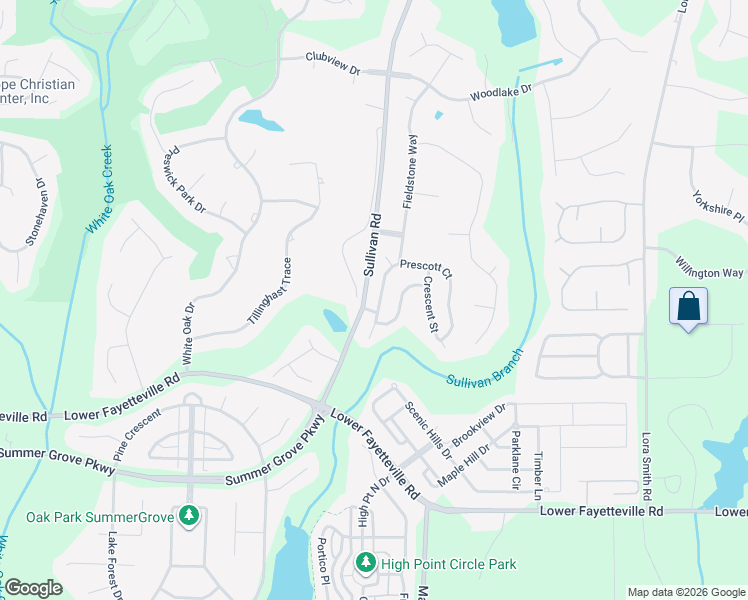 map of restaurants, bars, coffee shops, grocery stores, and more near 148 Prescott Court in Newnan