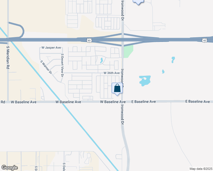 map of restaurants, bars, coffee shops, grocery stores, and more near 3700 South Ironwood Drive in Apache Junction
