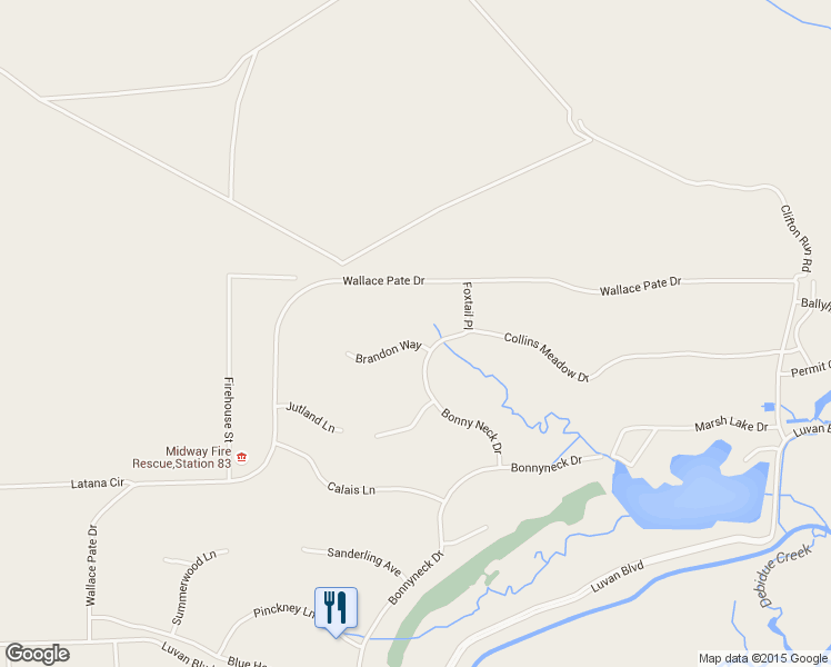 map of restaurants, bars, coffee shops, grocery stores, and more near 44 Brandon Way in Georgetown