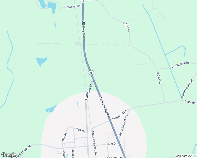 map of restaurants, bars, coffee shops, grocery stores, and more near 4003 Rowesville Road in Rowesville