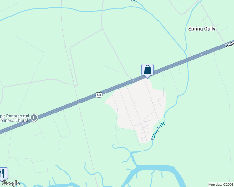 map of restaurants, bars, coffee shops, grocery stores, and more near 9553 Highmarket Street in Georgetown