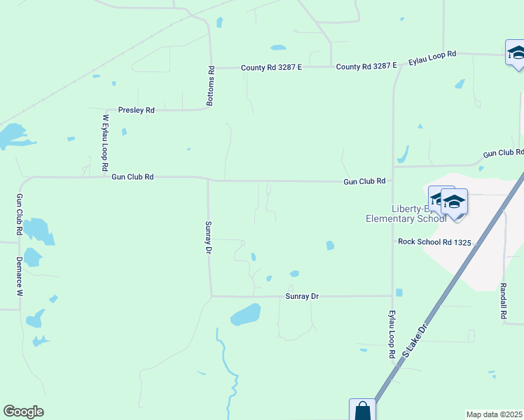 map of restaurants, bars, coffee shops, grocery stores, and more near 50 Private Road 13121 in Texarkana