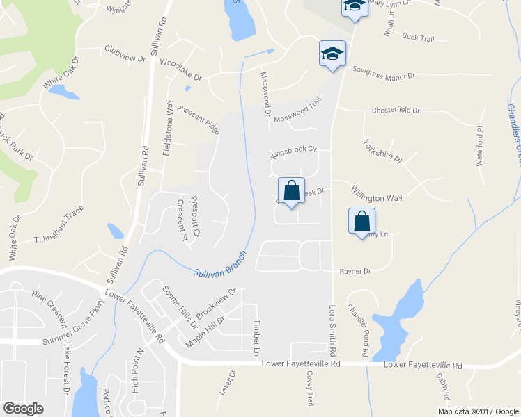 map of restaurants, bars, coffee shops, grocery stores, and more near 45 Pebble Creek Drive in Newnan