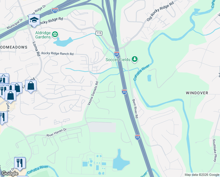 map of restaurants, bars, coffee shops, grocery stores, and more near 1037 Ashwood Drive in Birmingham