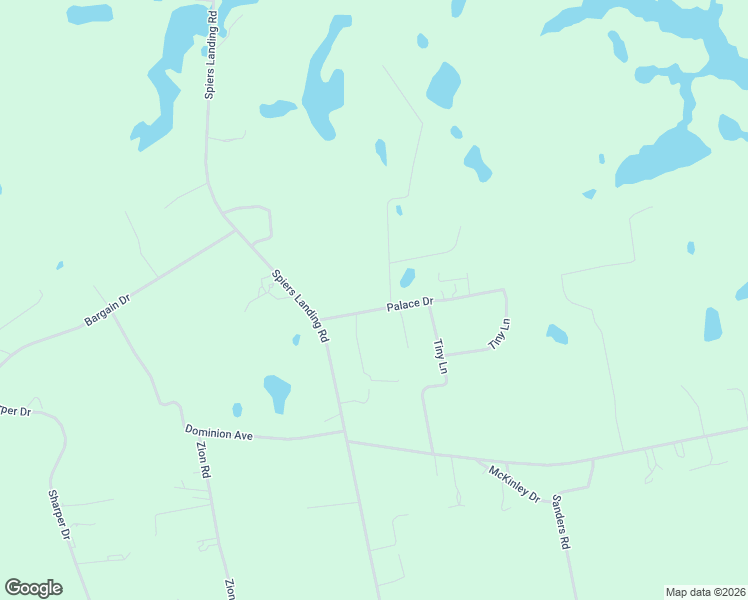 map of restaurants, bars, coffee shops, grocery stores, and more near 220 Palace Drive in Cross