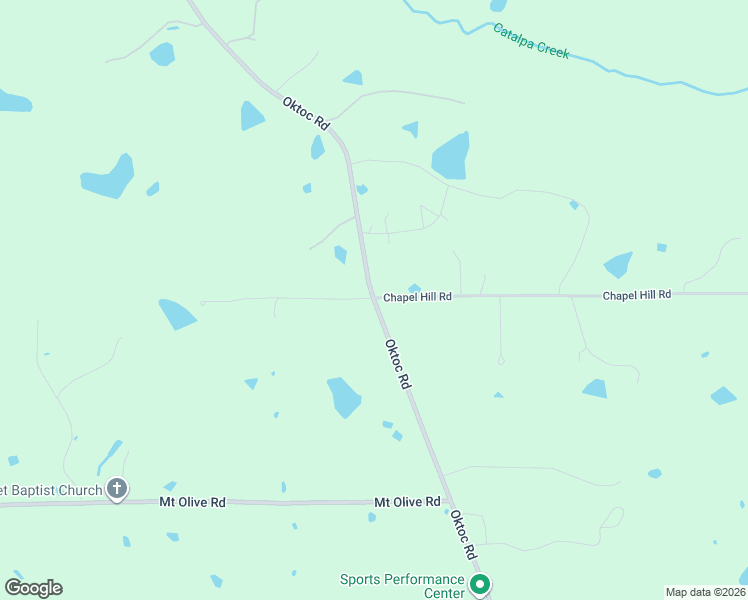 map of restaurants, bars, coffee shops, grocery stores, and more near 2342 Oktoc Road in Starkville