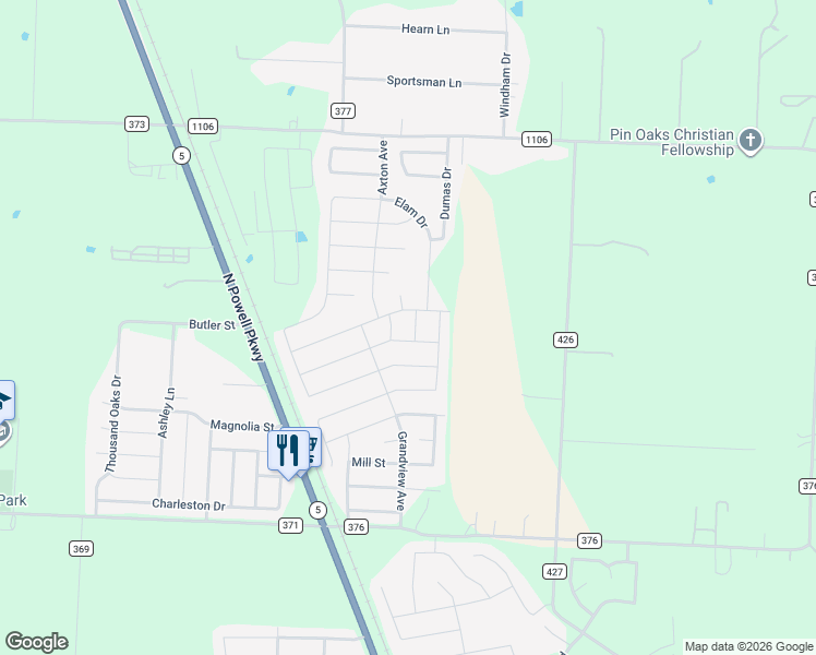 map of restaurants, bars, coffee shops, grocery stores, and more near 3000 Dale Road in Anna
