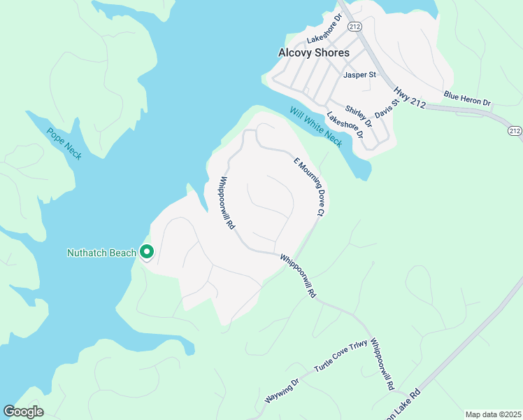 map of restaurants, bars, coffee shops, grocery stores, and more near Kingfisher Court in Jasper County