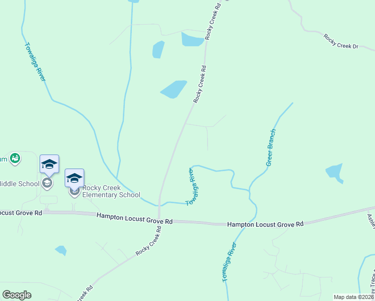 map of restaurants, bars, coffee shops, grocery stores, and more near 915 Rocky Creek Road in Hampton