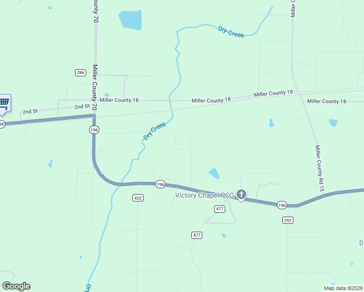 map of restaurants, bars, coffee shops, grocery stores, and more near Highway 196 in Texarkana