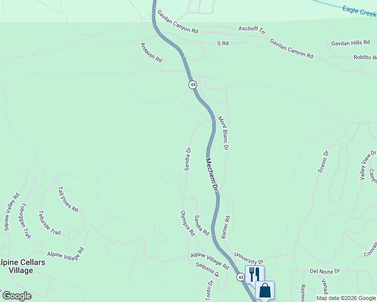 map of restaurants, bars, coffee shops, grocery stores, and more near 229 Sandia Drive in Ruidoso