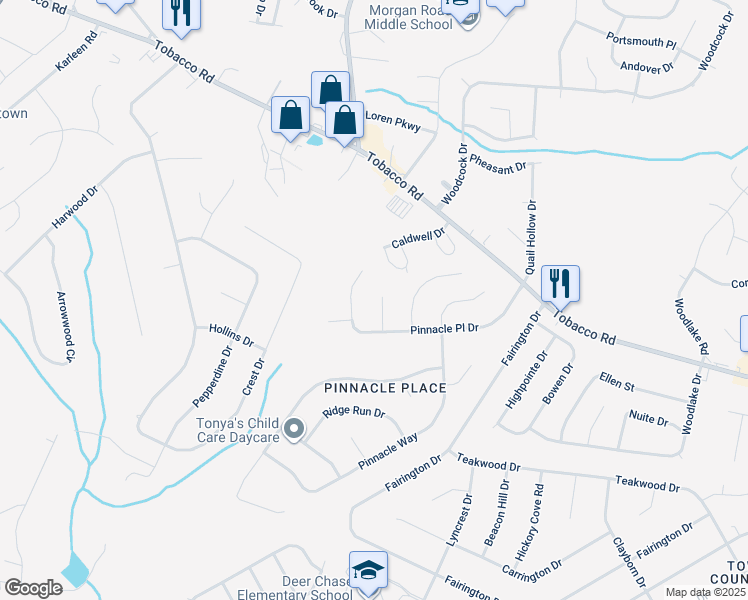 map of restaurants, bars, coffee shops, grocery stores, and more near 5009 Scots Pine Court in Hephzibah