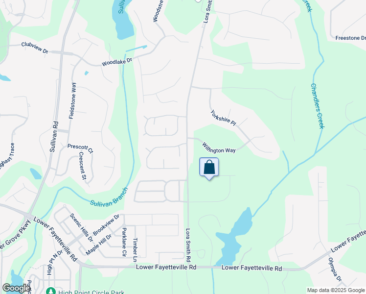 map of restaurants, bars, coffee shops, grocery stores, and more near 193 Kingsbrook Circle in Newnan