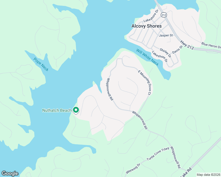 map of restaurants, bars, coffee shops, grocery stores, and more near 1018 Whippoorwill Road in Monticello