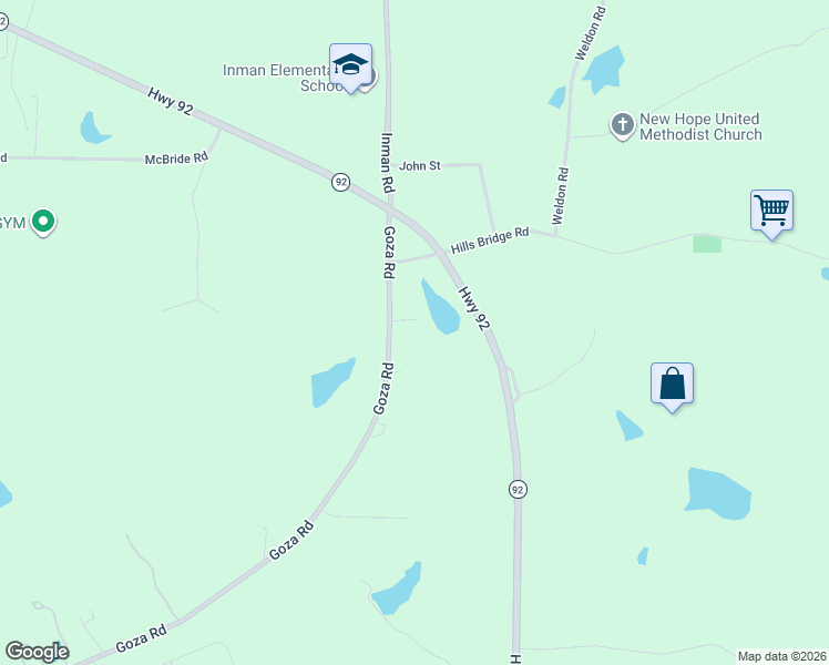 map of restaurants, bars, coffee shops, grocery stores, and more near 150 Goza Road in Fayetteville