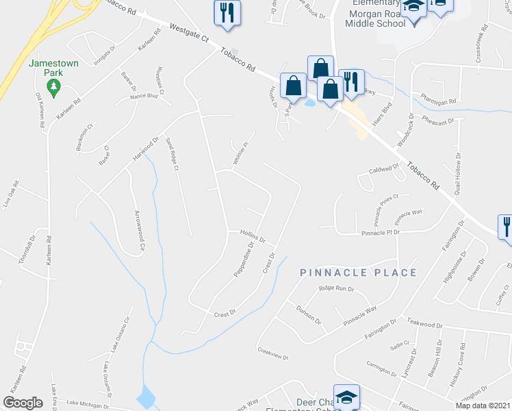 map of restaurants, bars, coffee shops, grocery stores, and more near 2903 Lander Court in Hephzibah