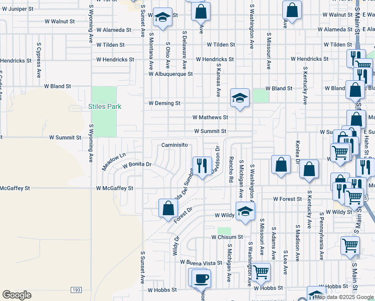 map of restaurants, bars, coffee shops, grocery stores, and more near 800 Avenue Manana in Roswell