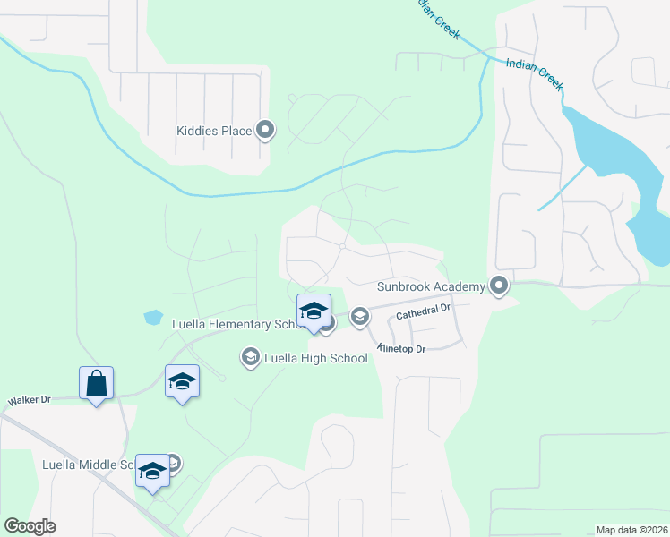 map of restaurants, bars, coffee shops, grocery stores, and more near 483-497 Walker Drive in Locust Grove