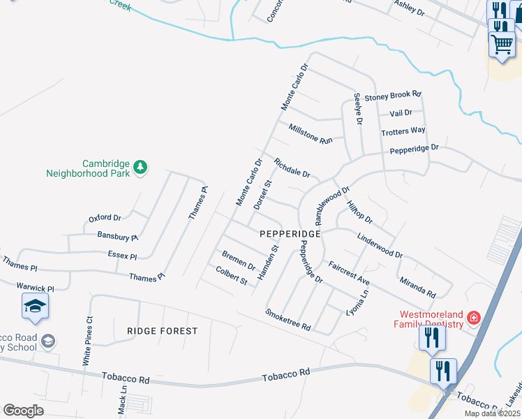 map of restaurants, bars, coffee shops, grocery stores, and more near 3821 Dorset Street in Augusta